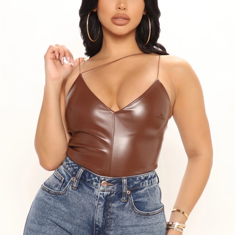 Fashion Nova Make It Sexy Faux Leather Body Suit